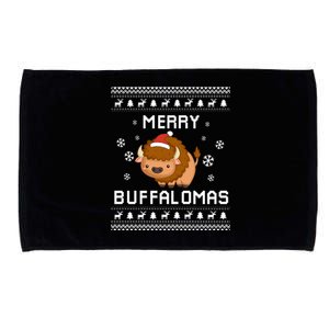 Buffalo Lover Christmas Ugly Xmas Buffalo Sweater Bison Gift Great Gift Microfiber Hand Towel