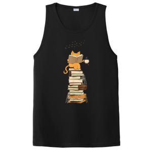 Book Lover Cat Reading Book Cats & Ladders For Education Day PosiCharge Competitor Tank