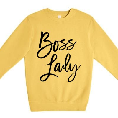 Boss Lady Cutes Trendy For Bosses Day Premium Crewneck Sweatshirt