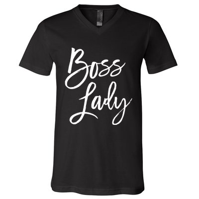 Boss Lady Cutes Trendy For Bosses Day V-Neck T-Shirt