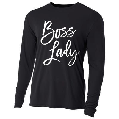 Boss Lady Cutes Trendy For Bosses Day Cooling Performance Long Sleeve Crew