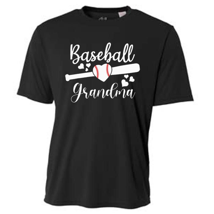 Baseball Lover Cute Baseball Grandma Cooling Performance Crew T-Shirt