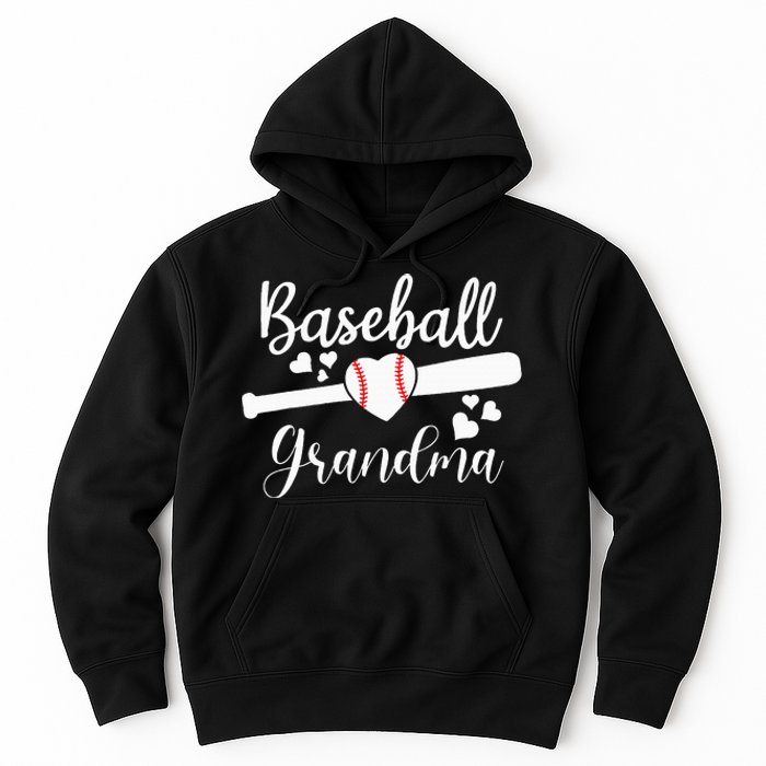 Baseball Lover Cute Baseball Grandma Hoodie