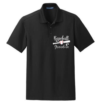 Baseball Lover Cute Baseball Grandma Dry Zone Grid Polo