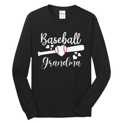 Baseball Lover Cute Baseball Grandma Tall Long Sleeve T-Shirt