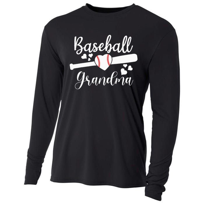 Baseball Lover Cute Baseball Grandma Cooling Performance Long Sleeve Crew