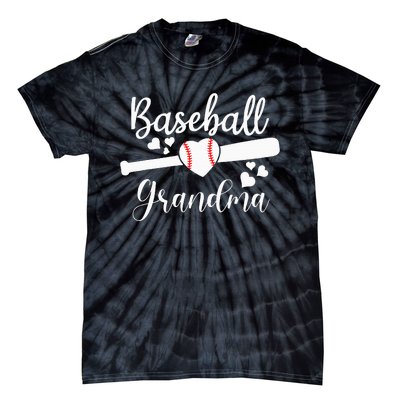 Baseball Lover Cute Baseball Grandma Tie-Dye T-Shirt