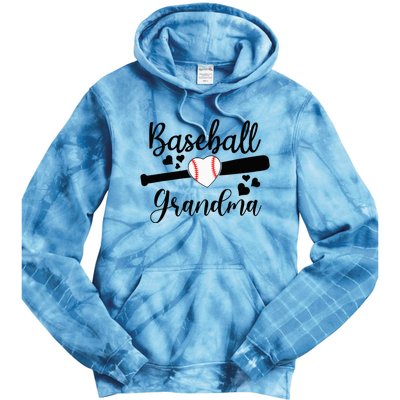 Baseball Lover Cute Baseball Grandma Tie Dye Hoodie