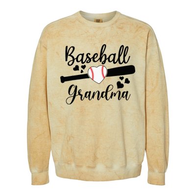 Baseball Lover Cute Baseball Grandma Colorblast Crewneck Sweatshirt