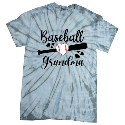 Baseball Lover Cute Baseball Grandma Tie-Dye T-Shirt