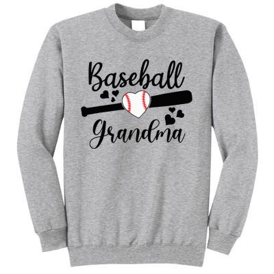 Baseball Lover Cute Baseball Grandma Tall Sweatshirt