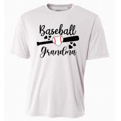 Baseball Lover Cute Baseball Grandma Cooling Performance Crew T-Shirt