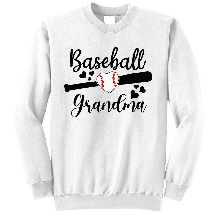 Baseball Lover Cute Baseball Grandma Sweatshirt