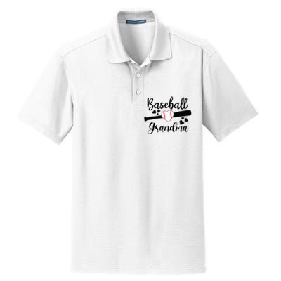 Baseball Lover Cute Baseball Grandma Dry Zone Grid Polo