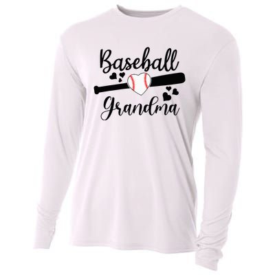 Baseball Lover Cute Baseball Grandma Cooling Performance Long Sleeve Crew