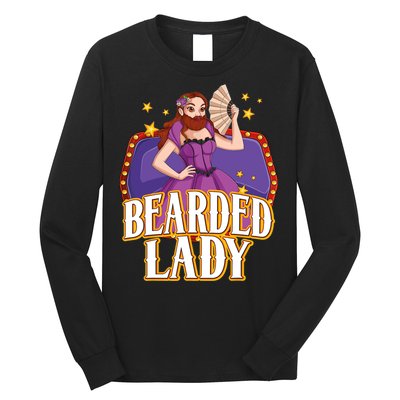 Bearded Lady Costume Circus Staff Carnival Lovers Long Sleeve Shirt