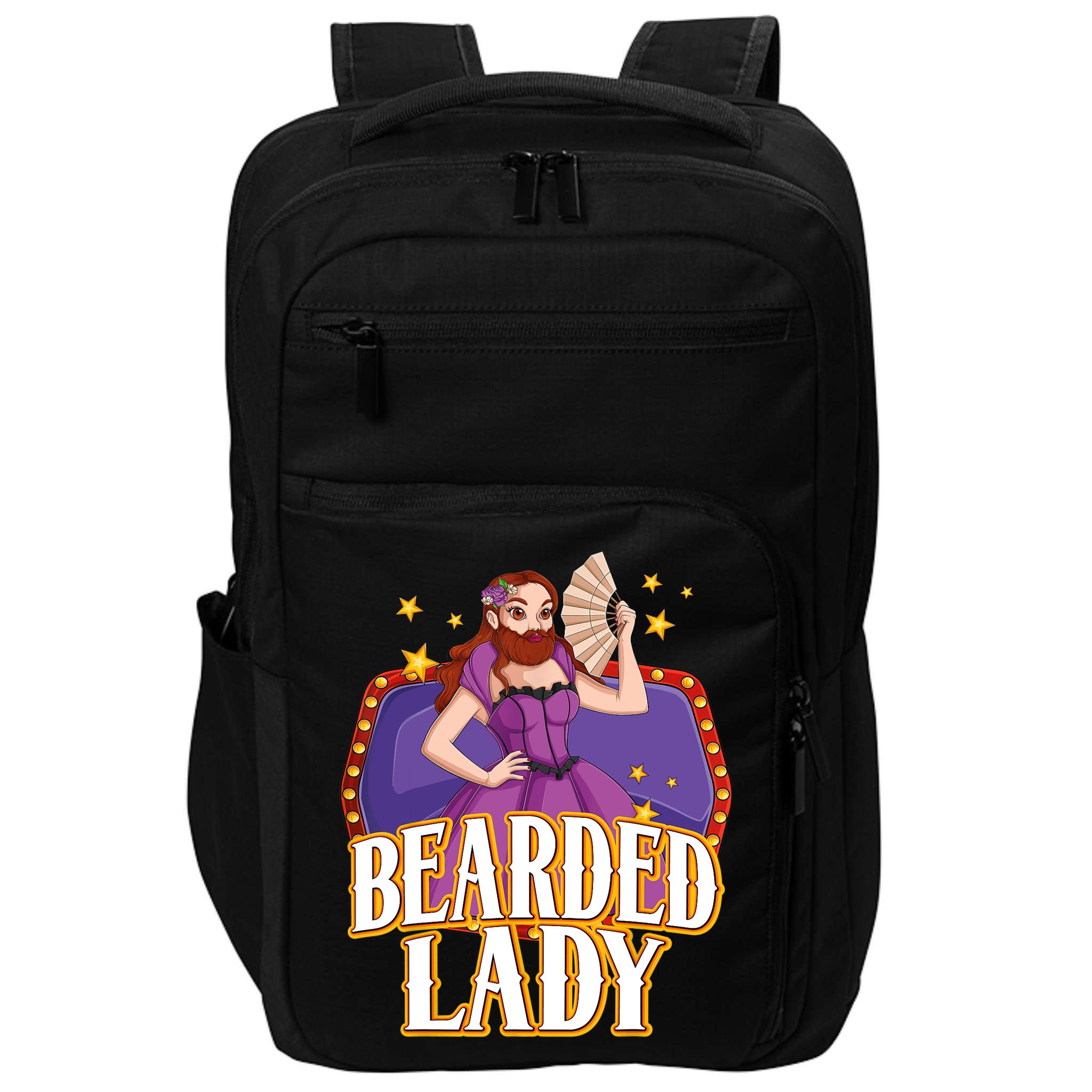 Bearded Lady Costume Circus Staff Carnival Lovers Impact Tech Backpack