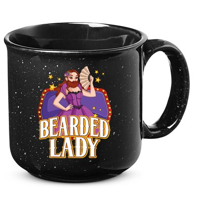 Bearded Lady Costume Circus Staff Carnival Lovers 15oz Campfire Ceramic Mug