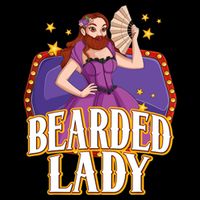 Bearded Lady Costume Circus Staff Carnival Lovers Drawstring Bag