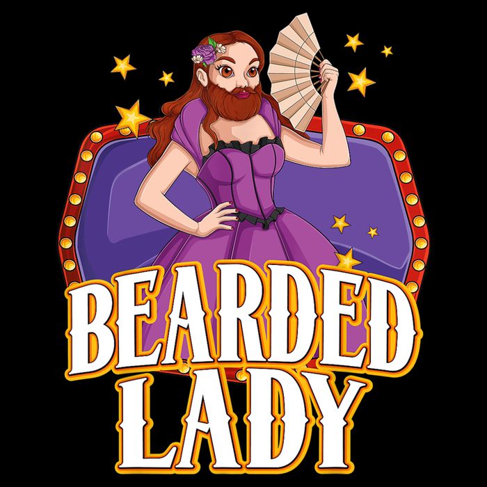 Bearded Lady Costume Circus Staff Carnival Lovers Drawstring Bag