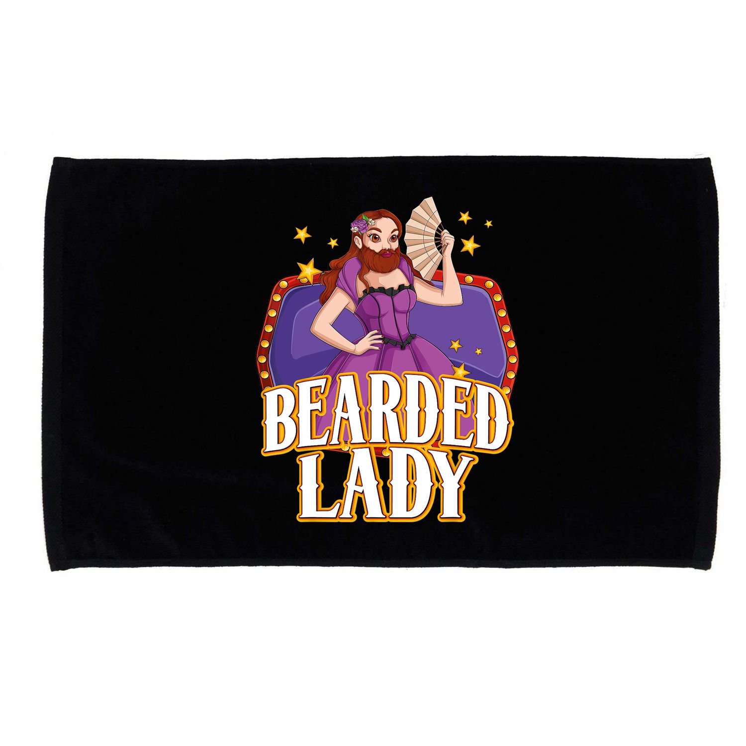 Bearded Lady Costume Circus Staff Carnival Lovers Microfiber Hand Towel