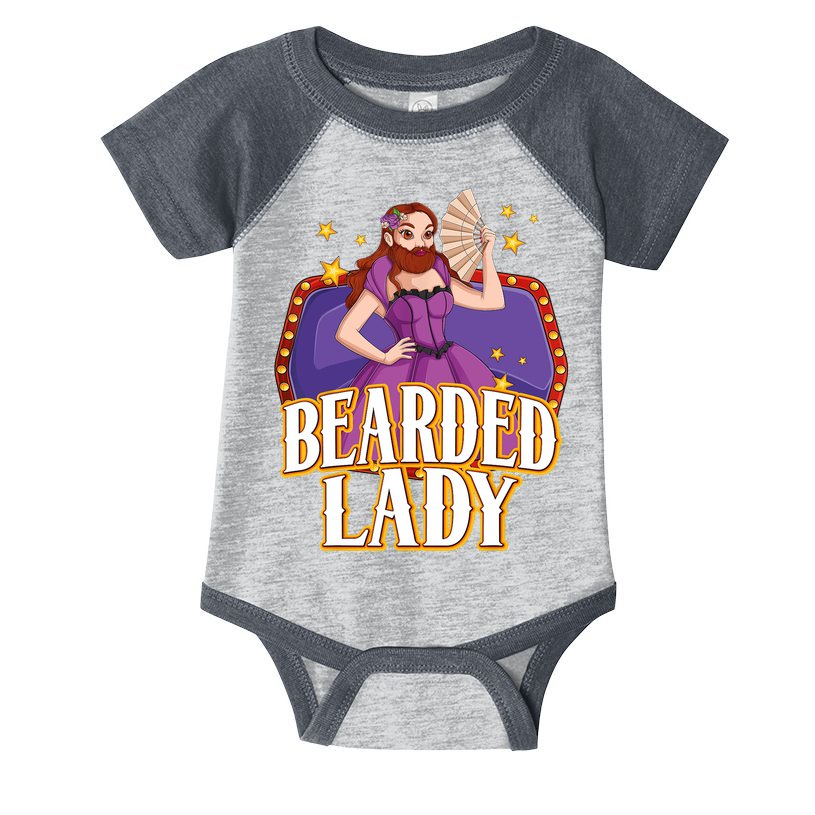 Bearded Lady Costume Circus Staff Carnival Lovers Infant Baby Jersey Bodysuit