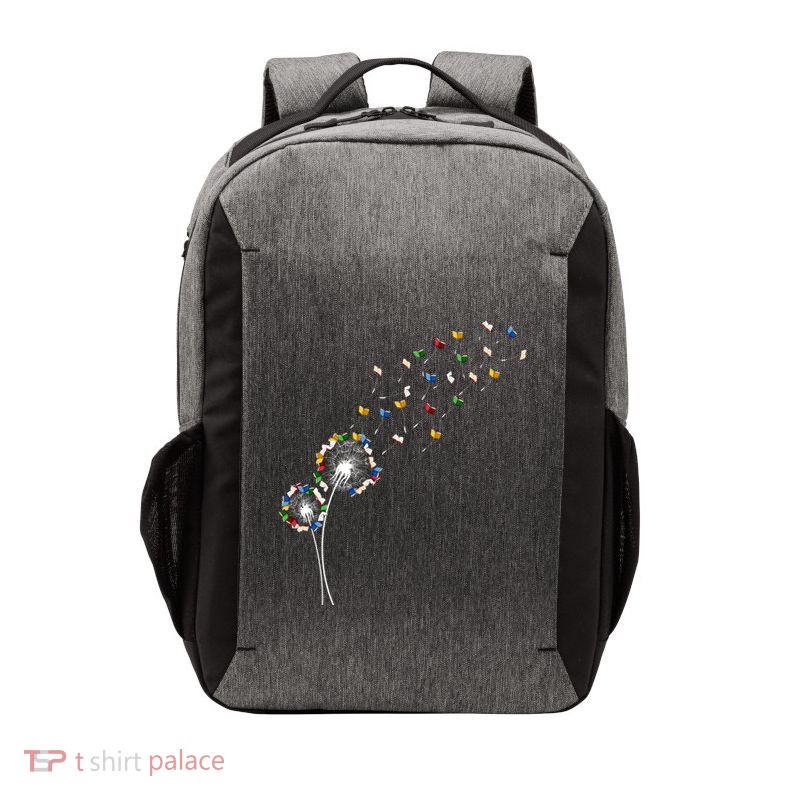 Book Lovers Cute Dandelion With Books Image Funny Gift Vector Backpack