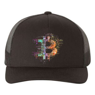 Bitcoin Logo Crypto Trader Investor Cryptocurrency Btc Yupoong Adult 5-Panel Trucker Hat