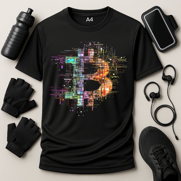 Bitcoin Logo Crypto Trader Investor Cryptocurrency Btc Performance Shirt