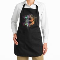 Bitcoin Logo Crypto Trader Investor Cryptocurrency Btc Apron