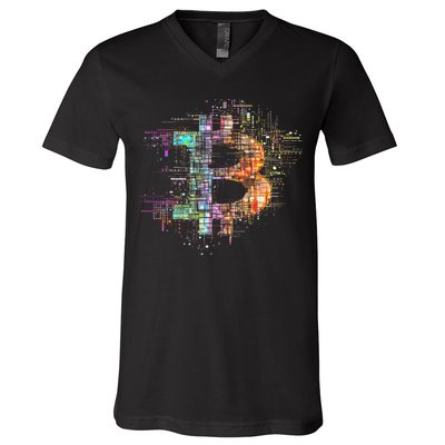 Bitcoin Logo Crypto Trader Investor Cryptocurrency Btc V-Neck T-Shirt