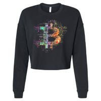 Bitcoin Logo Crypto Trader Investor Cryptocurrency Btc Cropped Pullover Crew