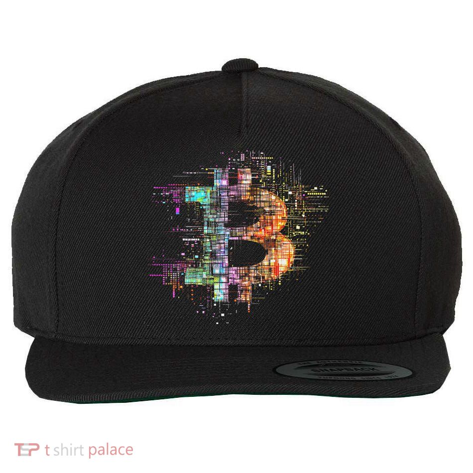 Bitcoin Logo Crypto Trader Investor Cryptocurrency Btc Wool Snapback Cap