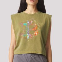 Bitcoin Logo Crypto Trader Investor Cryptocurrency Btc Garment-Dyed Women's Muscle Tee