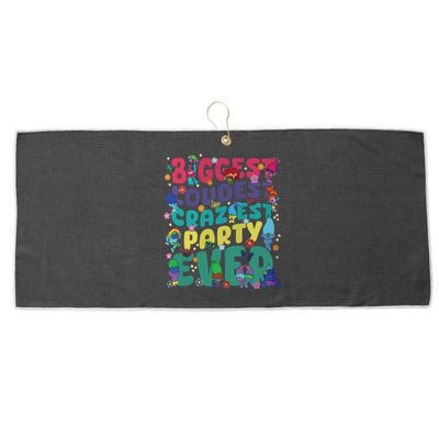 Biggest Loudest Craziest Party Ever Trolls Large Microfiber Waffle Golf Towel