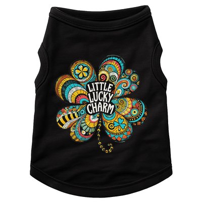 Boho Lucky Charm St. PatrickS Day Retro Four Leaf Clover Doggie Tank