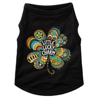 Boho Lucky Charm St. PatrickS Day Retro Four Leaf Clover Doggie Tank