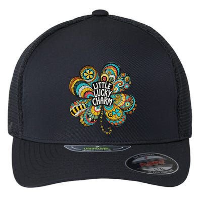 Boho Lucky Charm St. PatrickS Day Retro Four Leaf Clover Flexfit Unipanel Trucker Cap