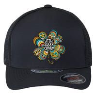 Boho Lucky Charm St. PatrickS Day Retro Four Leaf Clover Flexfit Unipanel Trucker Cap