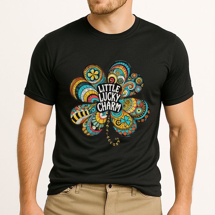 Boho Lucky Charm St. PatrickS Day Retro Four Leaf Clover Performance Shirt