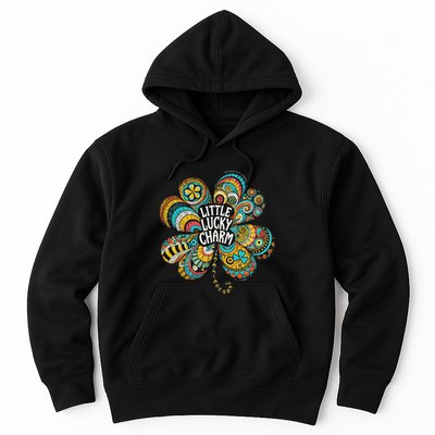 Boho Lucky Charm St. PatrickS Day Retro Four Leaf Clover Hoodie