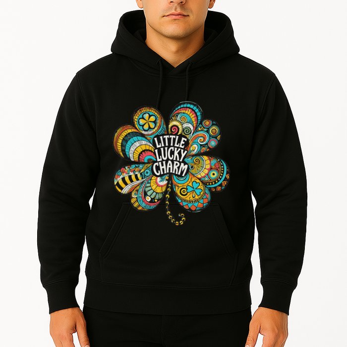 Boho Lucky Charm St. PatrickS Day Retro Four Leaf Clover Hoodie