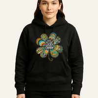 Boho Lucky Charm St. PatrickS Day Retro Four Leaf Clover Hoodie
