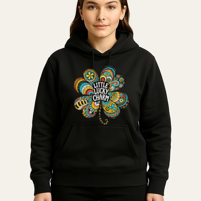 Boho Lucky Charm St. PatrickS Day Retro Four Leaf Clover Hoodie
