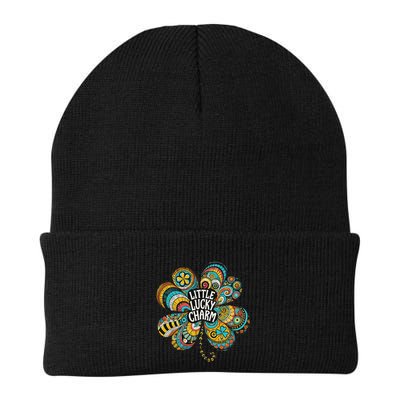 Boho Lucky Charm St. PatrickS Day Retro Four Leaf Clover Beanie