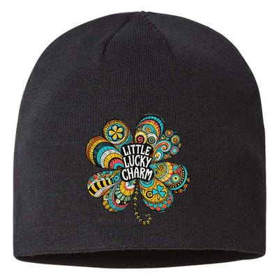 Boho Lucky Charm St. PatrickS Day Retro Four Leaf Clover Sustainable Beanie