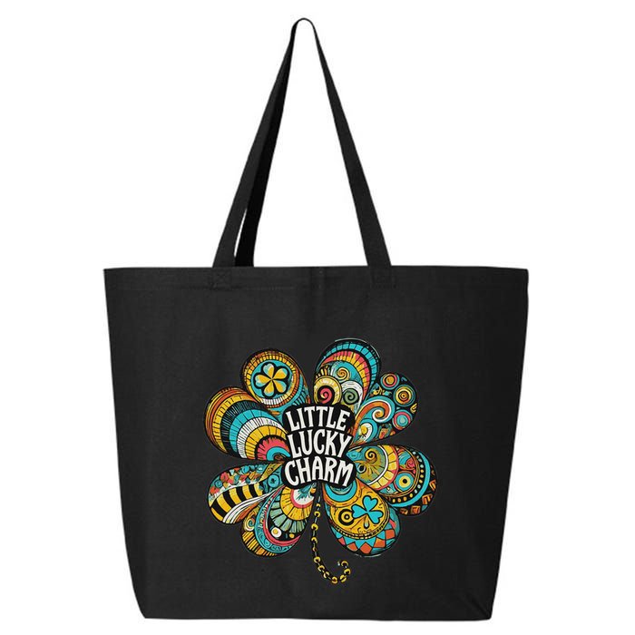 Boho Lucky Charm St. PatrickS Day Retro Four Leaf Clover 25L Jumbo Tote