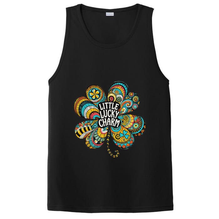 Boho Lucky Charm St. PatrickS Day Retro Four Leaf Clover PosiCharge Competitor Tank