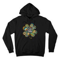 Boho Lucky Charm St. PatrickS Day Retro Four Leaf Clover Tall Hoodie