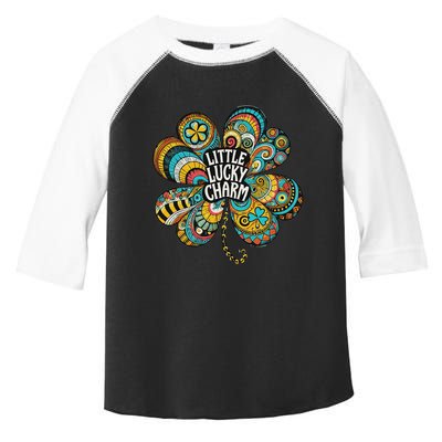 Boho Lucky Charm St. PatrickS Day Retro Four Leaf Clover Toddler Fine Jersey T-Shirt